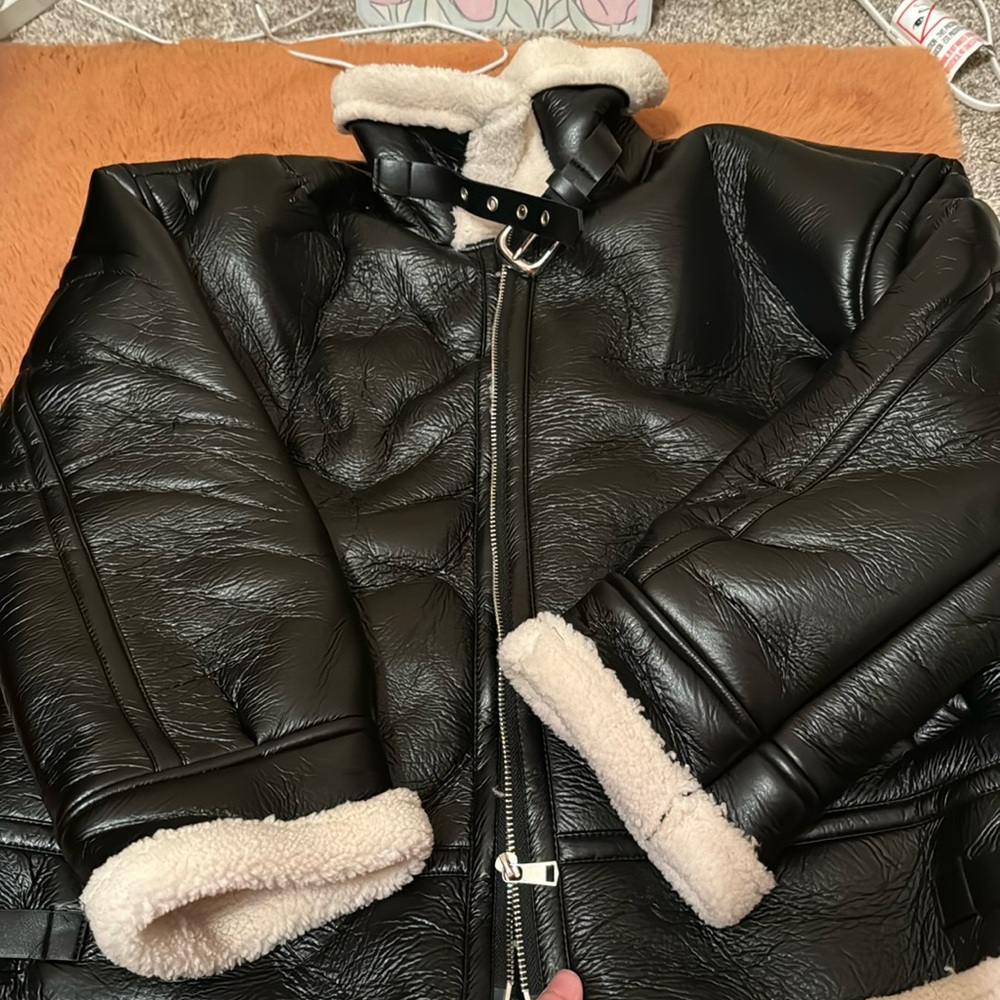 Oak and fort leather fur jackey
